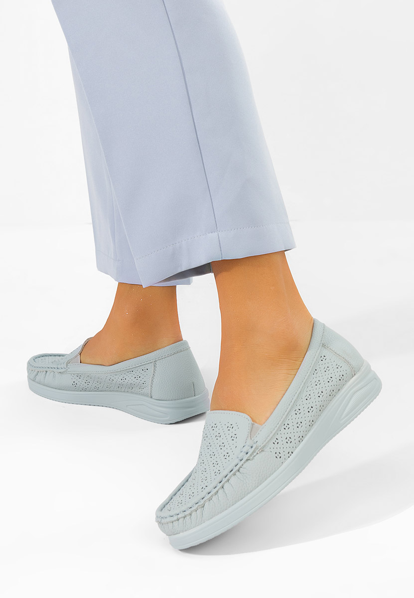 Modré dámské mokasíny Valelia