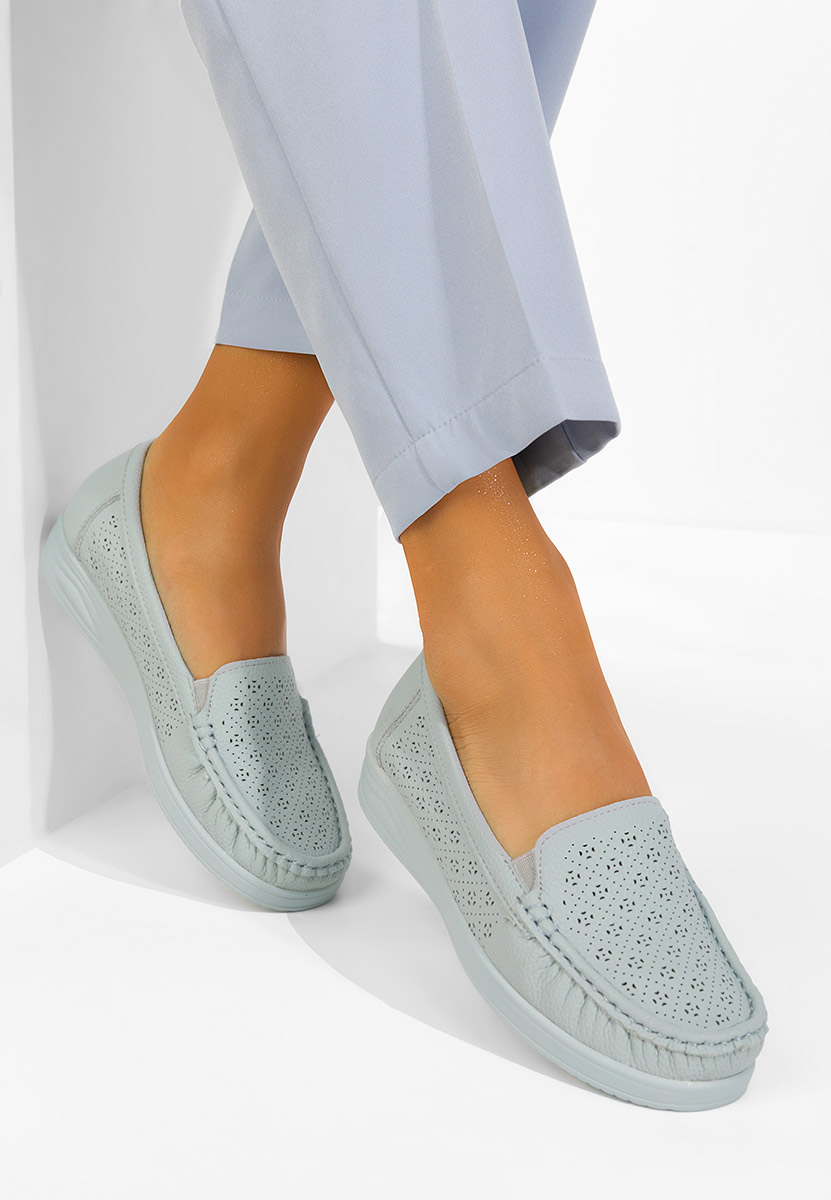 Modré dámské mokasíny Valelia