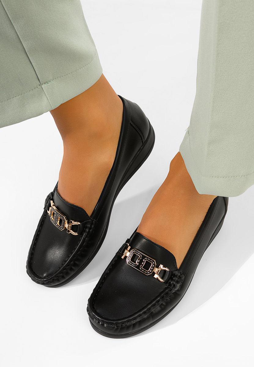 Černé dámské mokasíny Varalia