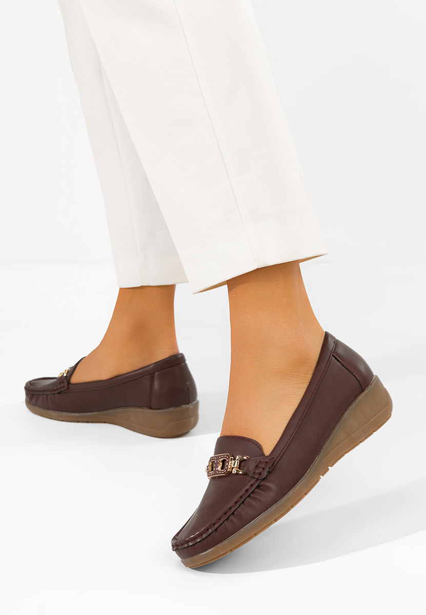 Bordové dámské mokasíny Varalia