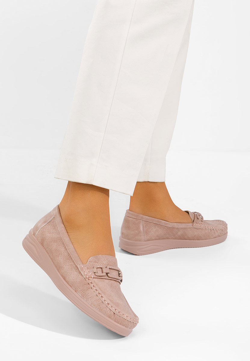 Ružové dámské mokasíny Ansleya