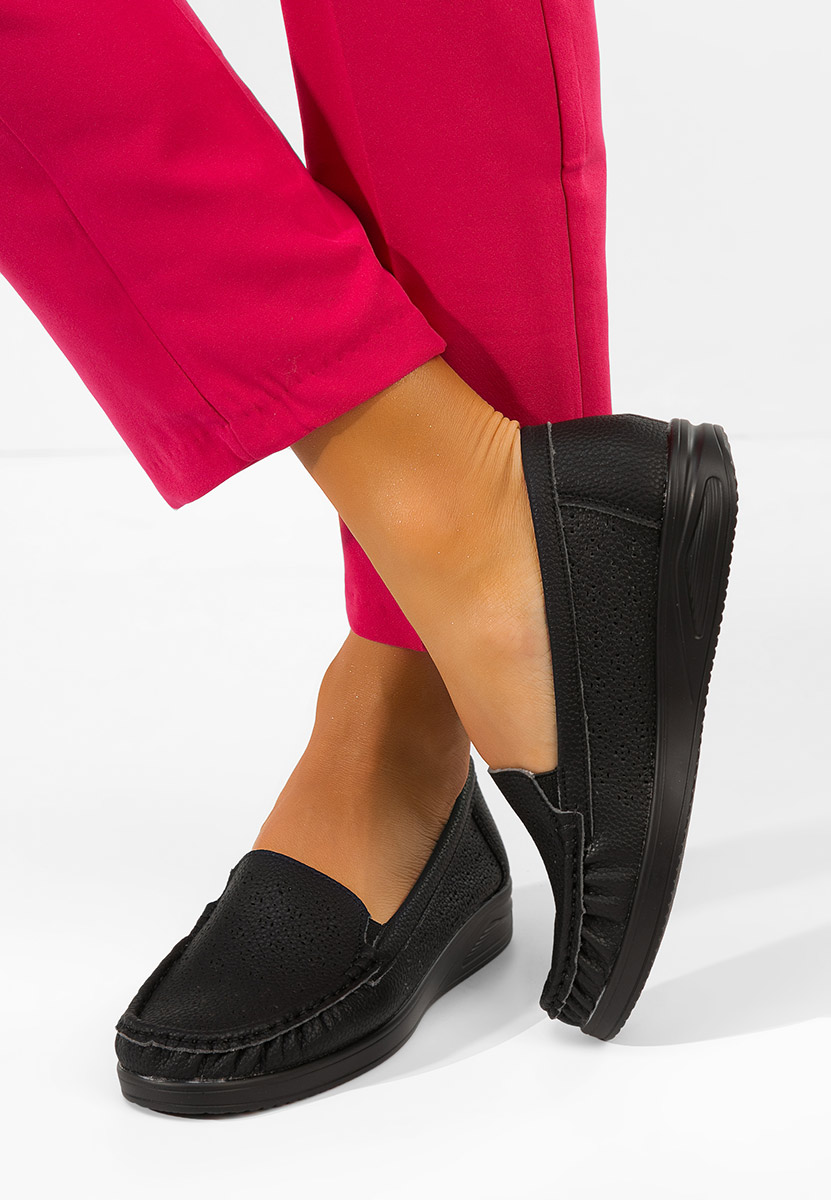Černé dámské mokasíny Valelia