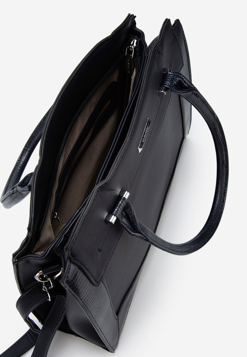 Tmavě modré kancelářská kabelka Silvia Rosa 8179