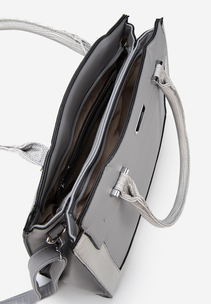 Šedé kancelářská kabelka Silvia Rosa 8179