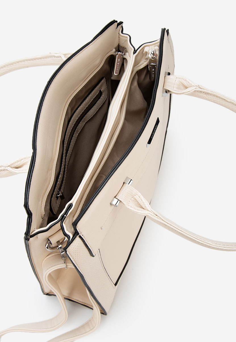 Bílá kancelářská kabelka Silvia Rosa 8179