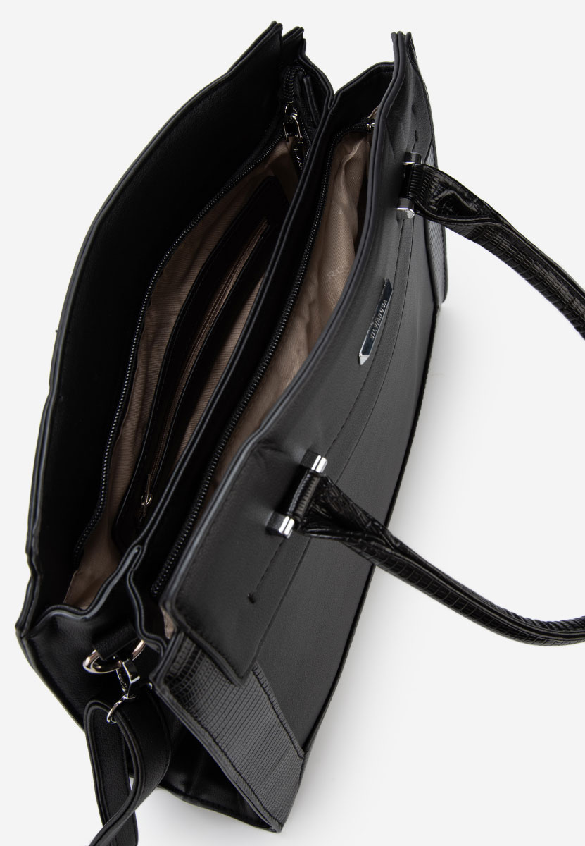 Černá kancelářská kabelka Silvia Rosa 8179