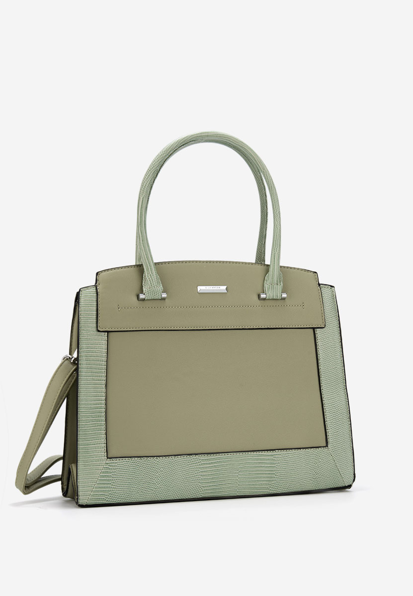 Zelená kancelářská kabelka Silvia Rosa 8179