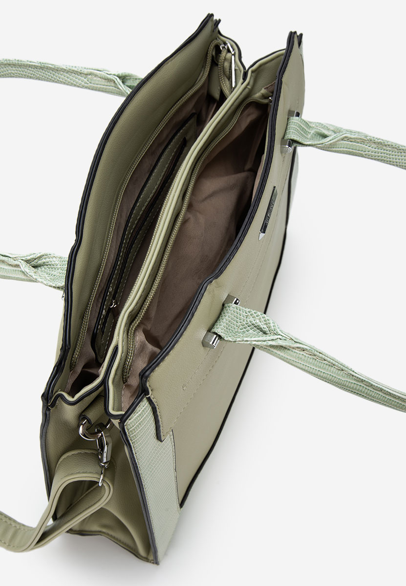 Zelená kancelářská kabelka Silvia Rosa 8179