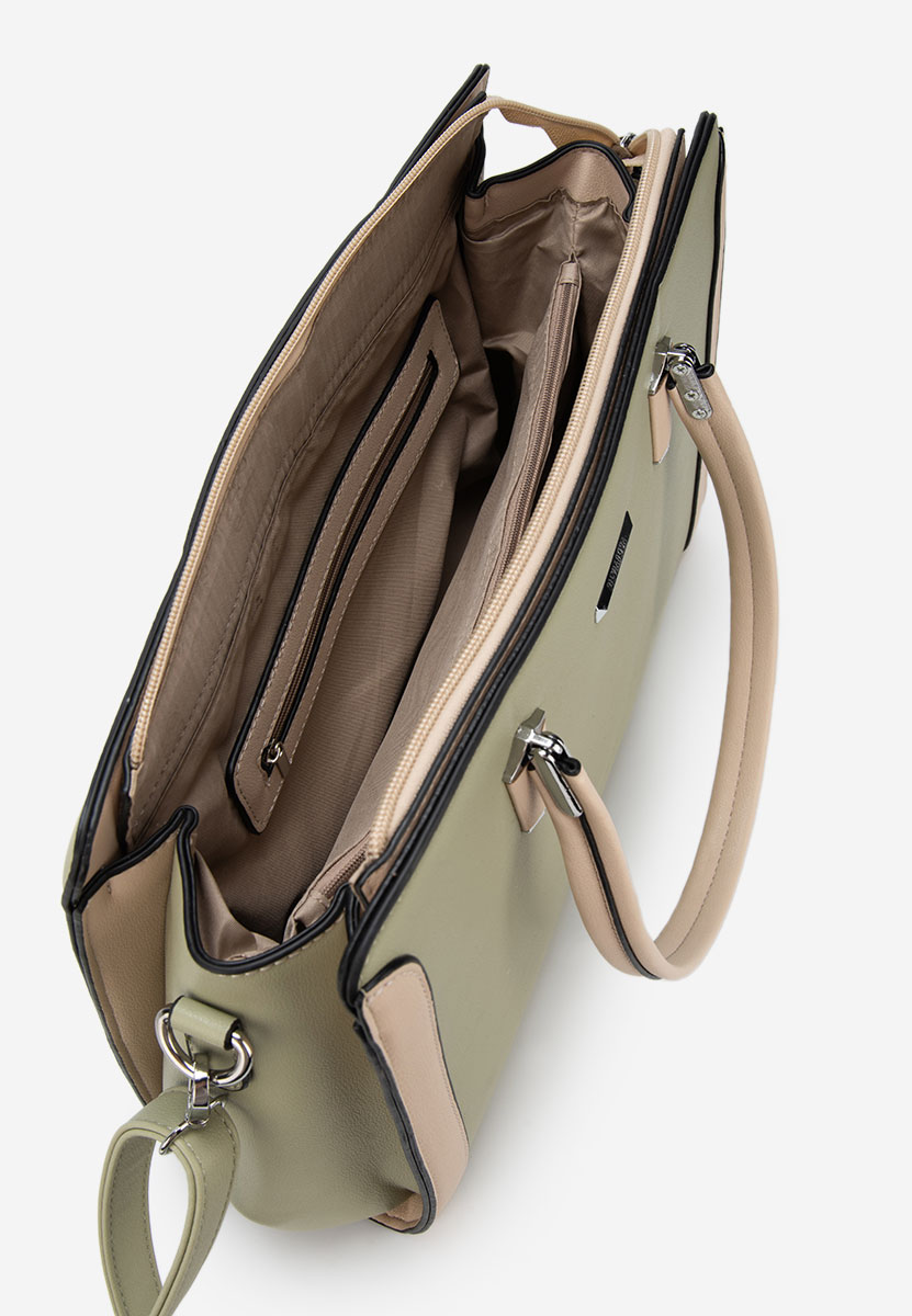 Zelená kancelářská kabelka Silvia Rosa 8171