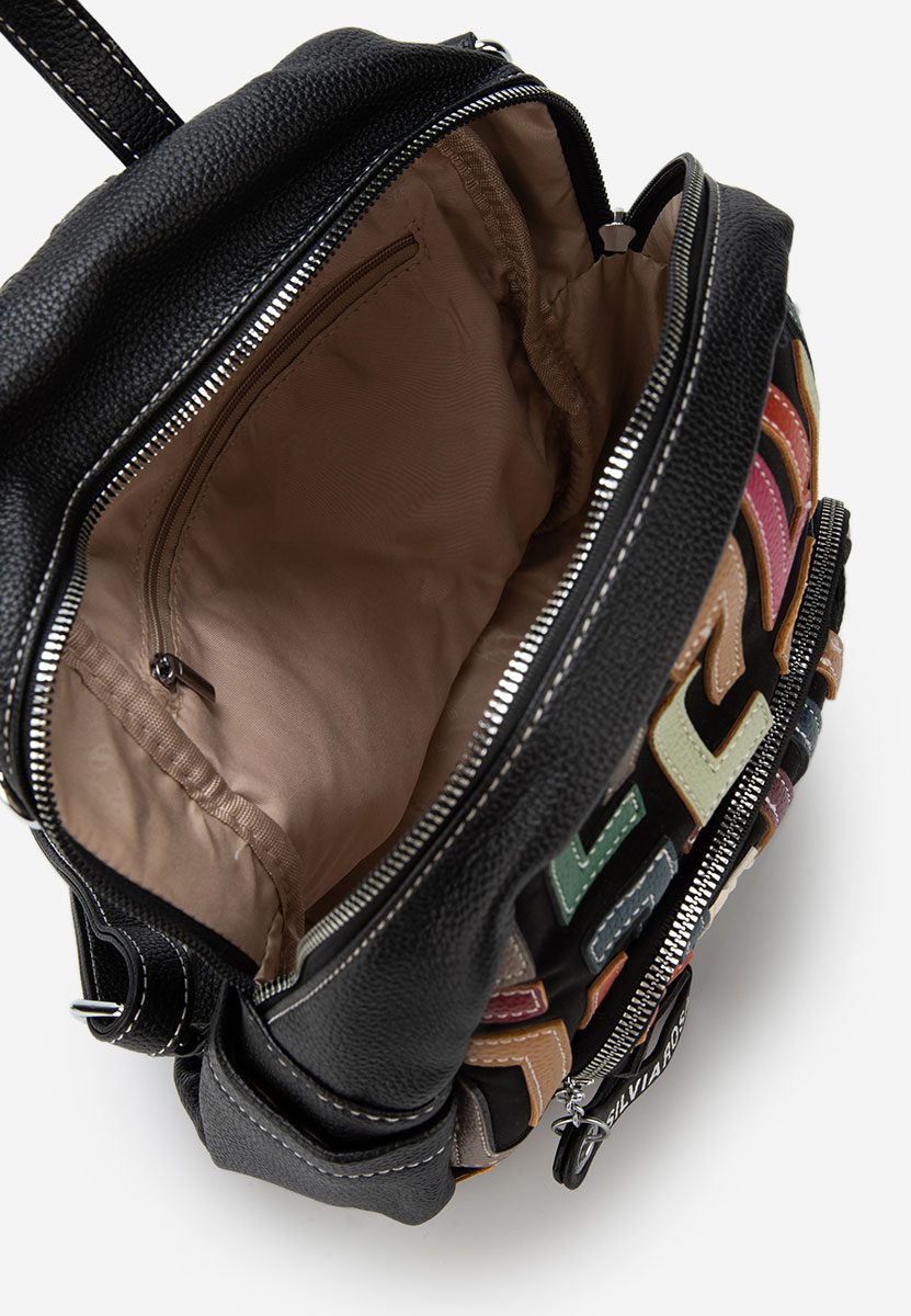 Černá dámská batoh Silvia Rosa 6128