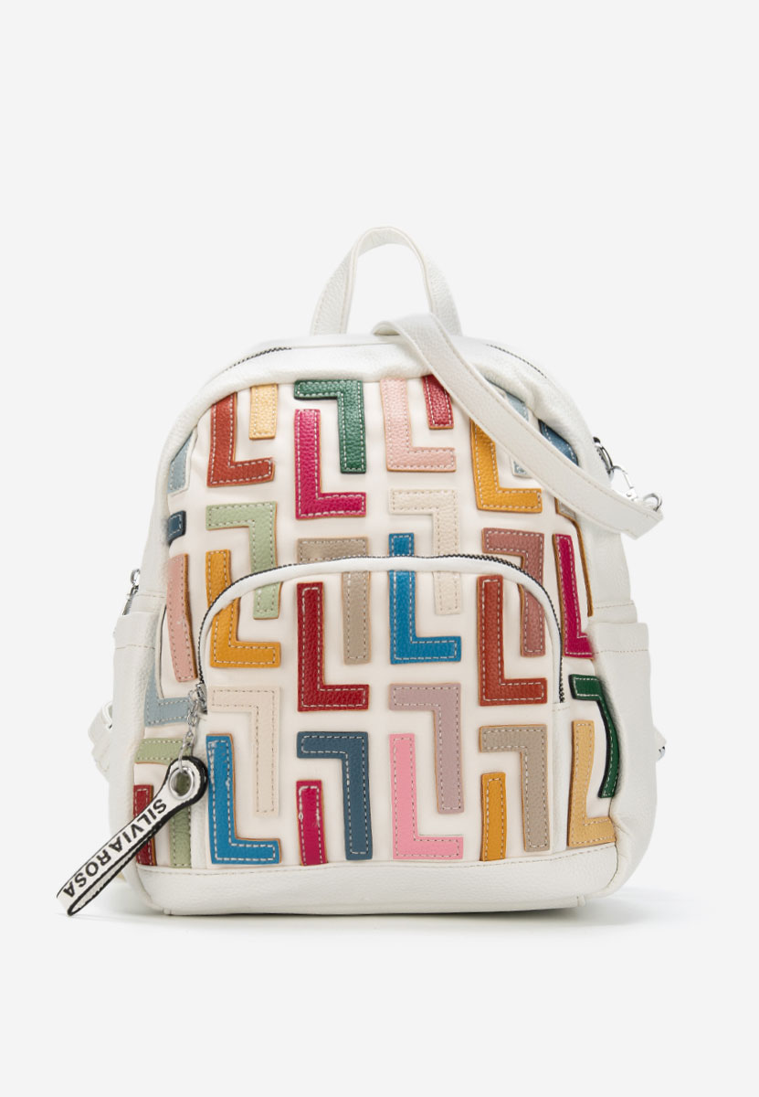 Bílá dámská batoh Silvia Rosa 6128