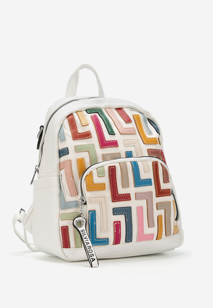 Bílá dámská batoh Silvia Rosa 6128