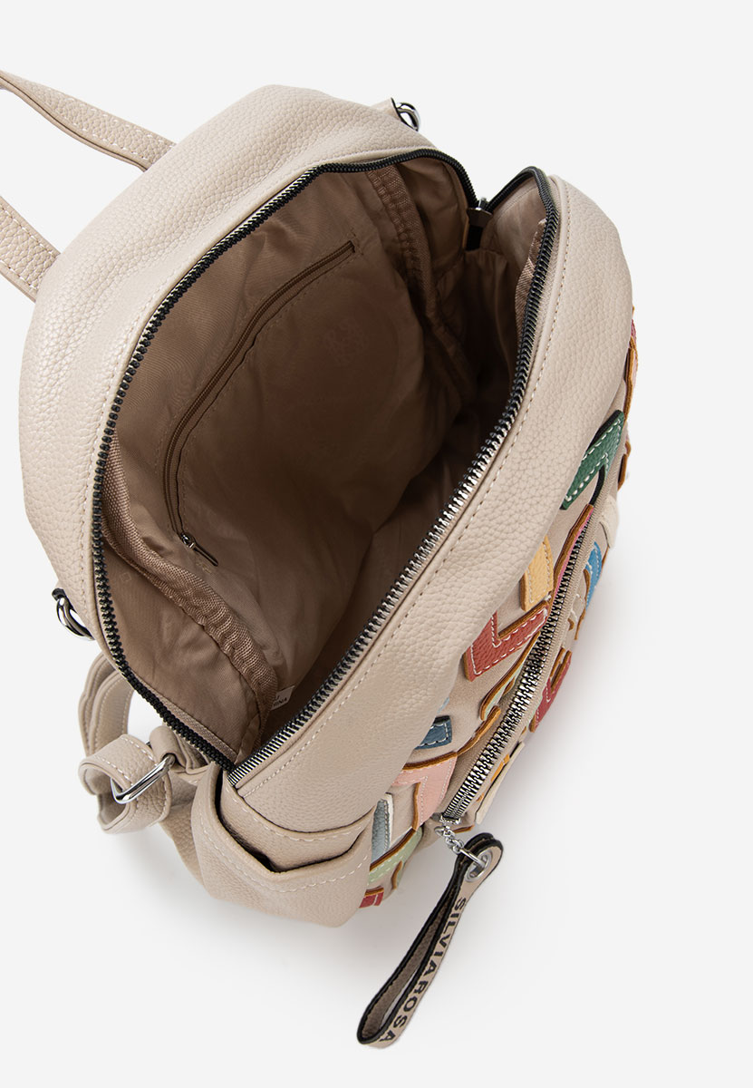 Šedé dámská batoh Silvia Rosa 6128