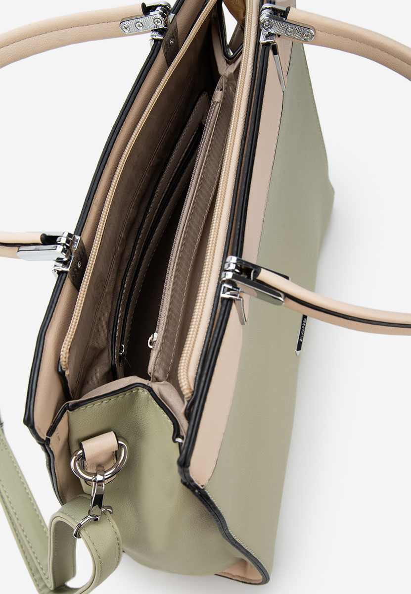 Zelená kancelářská kabelka Silvia Rosa 8170