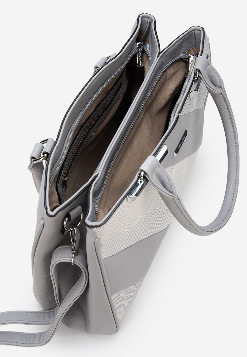 Šedé kancelářská kabelka Silvia Rosa 8180