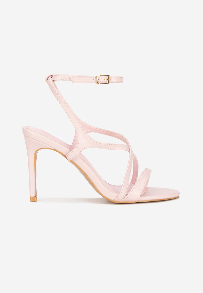 Ružové sandály na podpatku Sorania