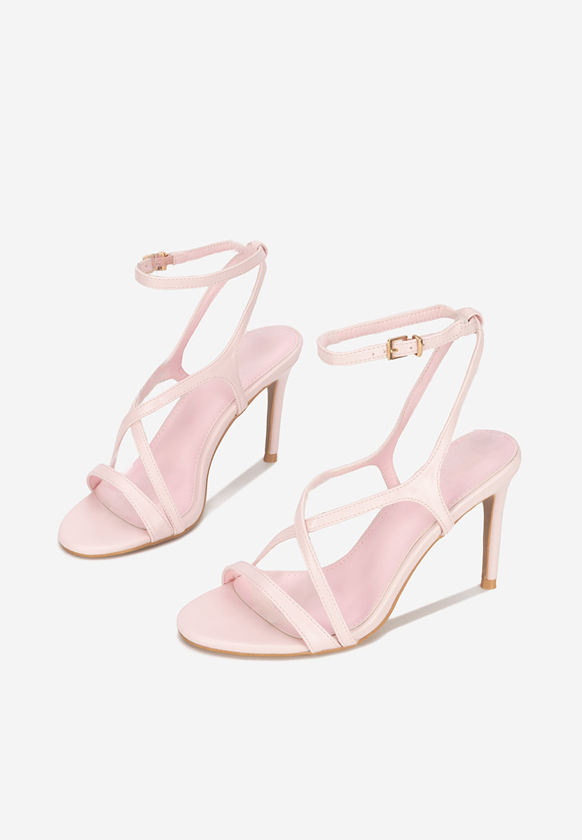 Ružové sandály na podpatku Sorania