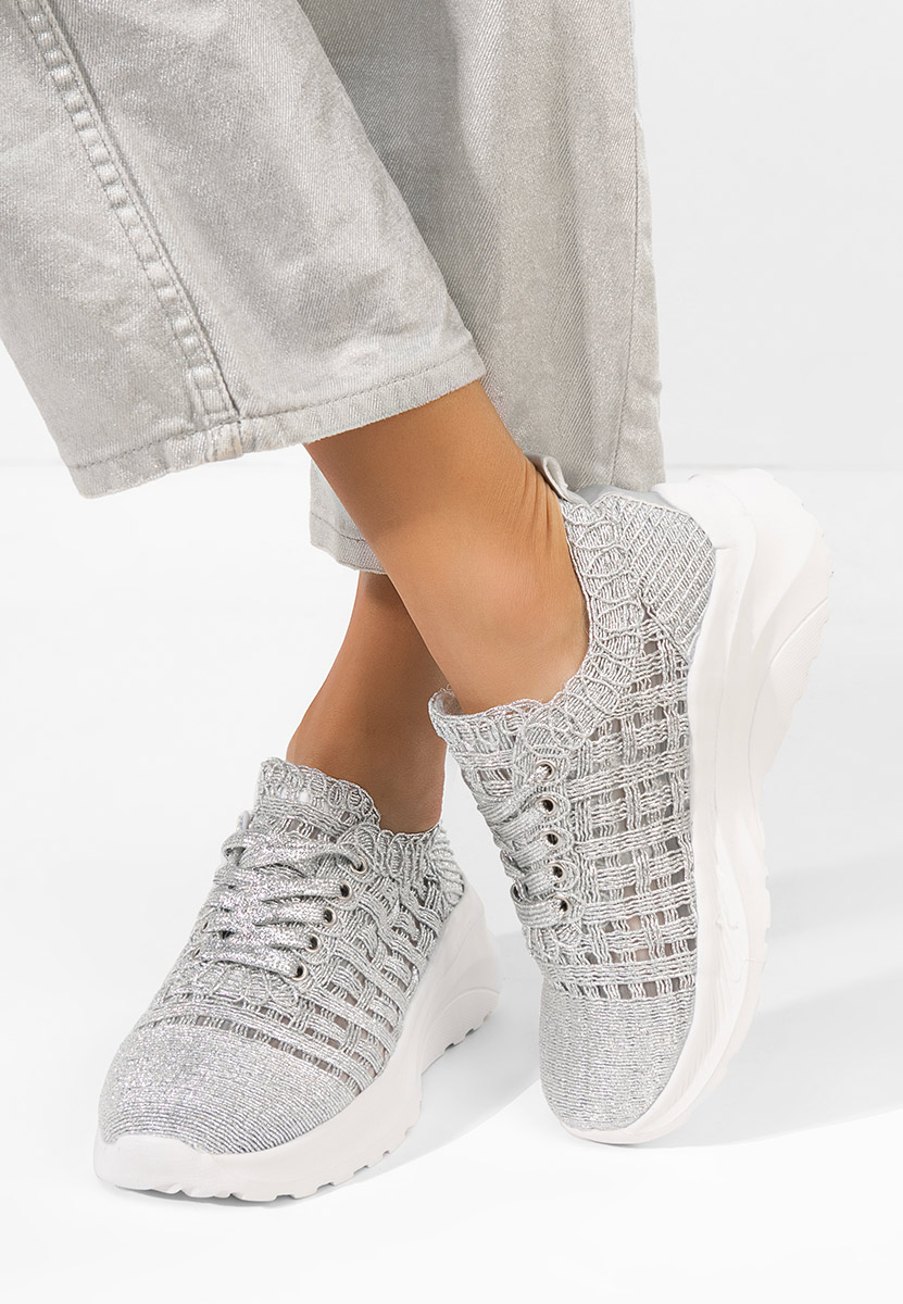 Stribrné dámské tenisky Valeia