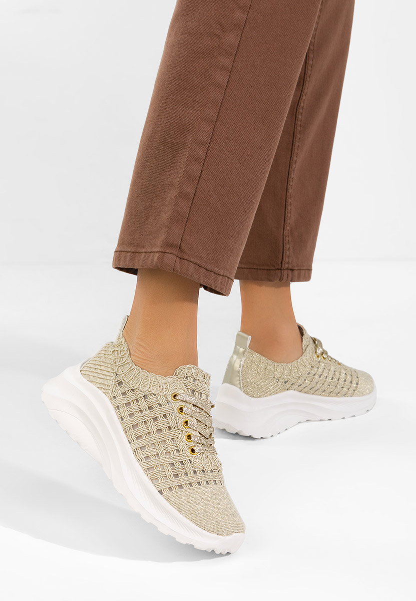 Zlaté dámské tenisky Valeia