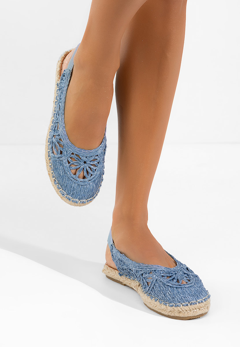 Levně Modré dámské espadrilky Mistala