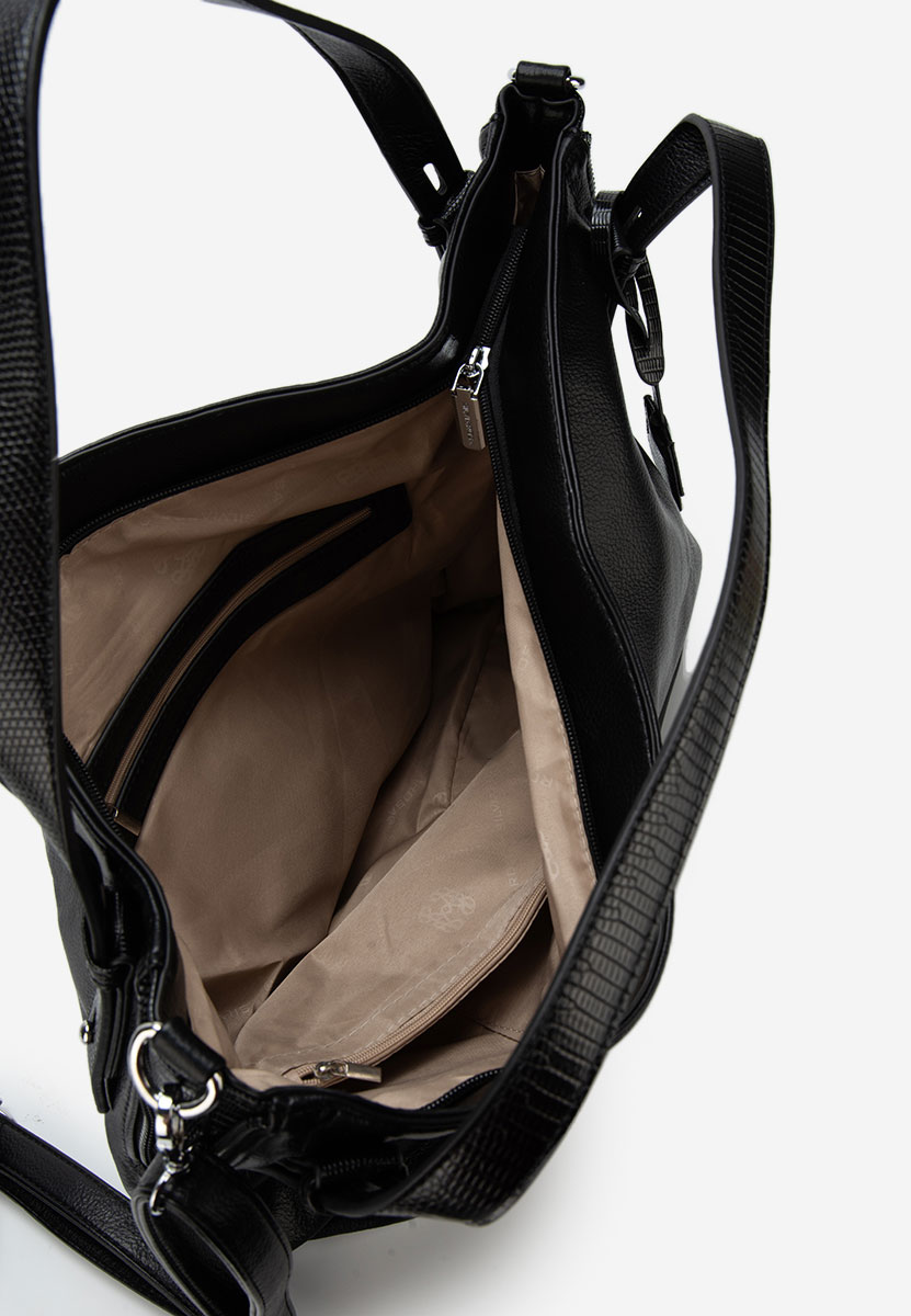 Černá rukojeť kabelky Silvia Rosa 8256