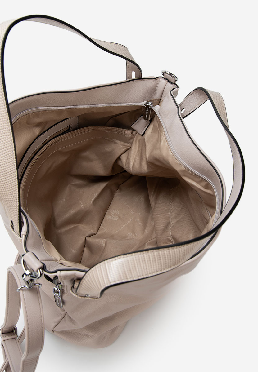 Šedé rukojeť kabelky Silvia Rosa 8256