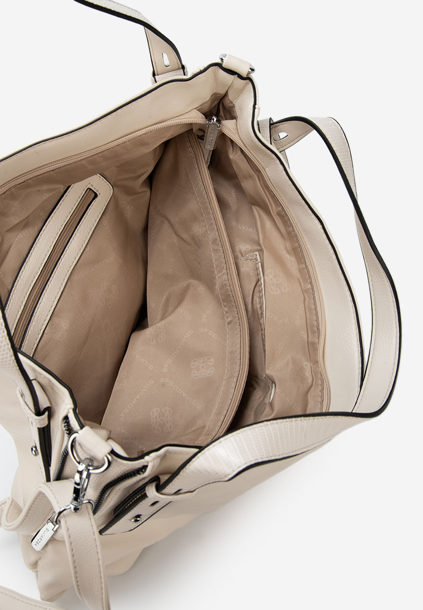 Béžové rukojeť kabelky Silvia Rosa 8256