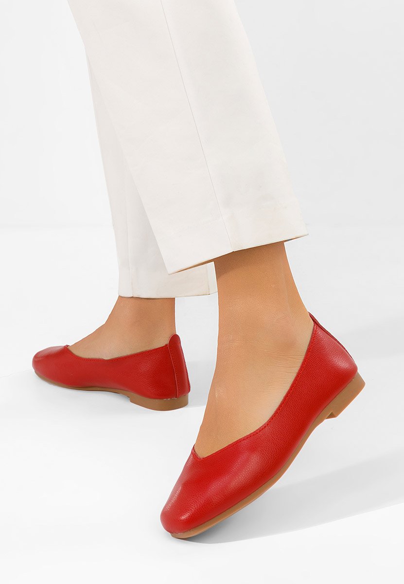 Červené dámské baleríny Gabiela