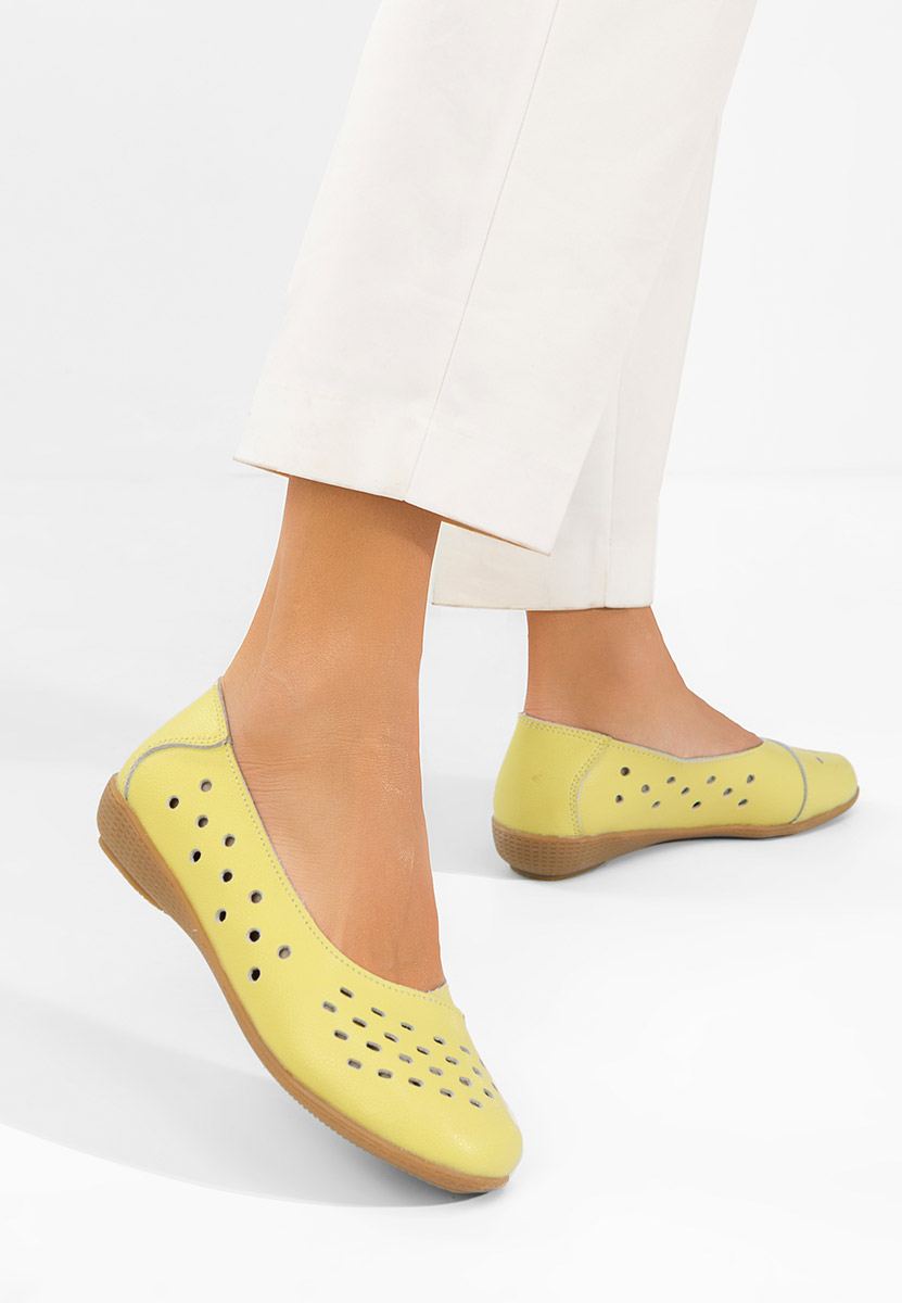 Žlutá dámské baleríny Andeia