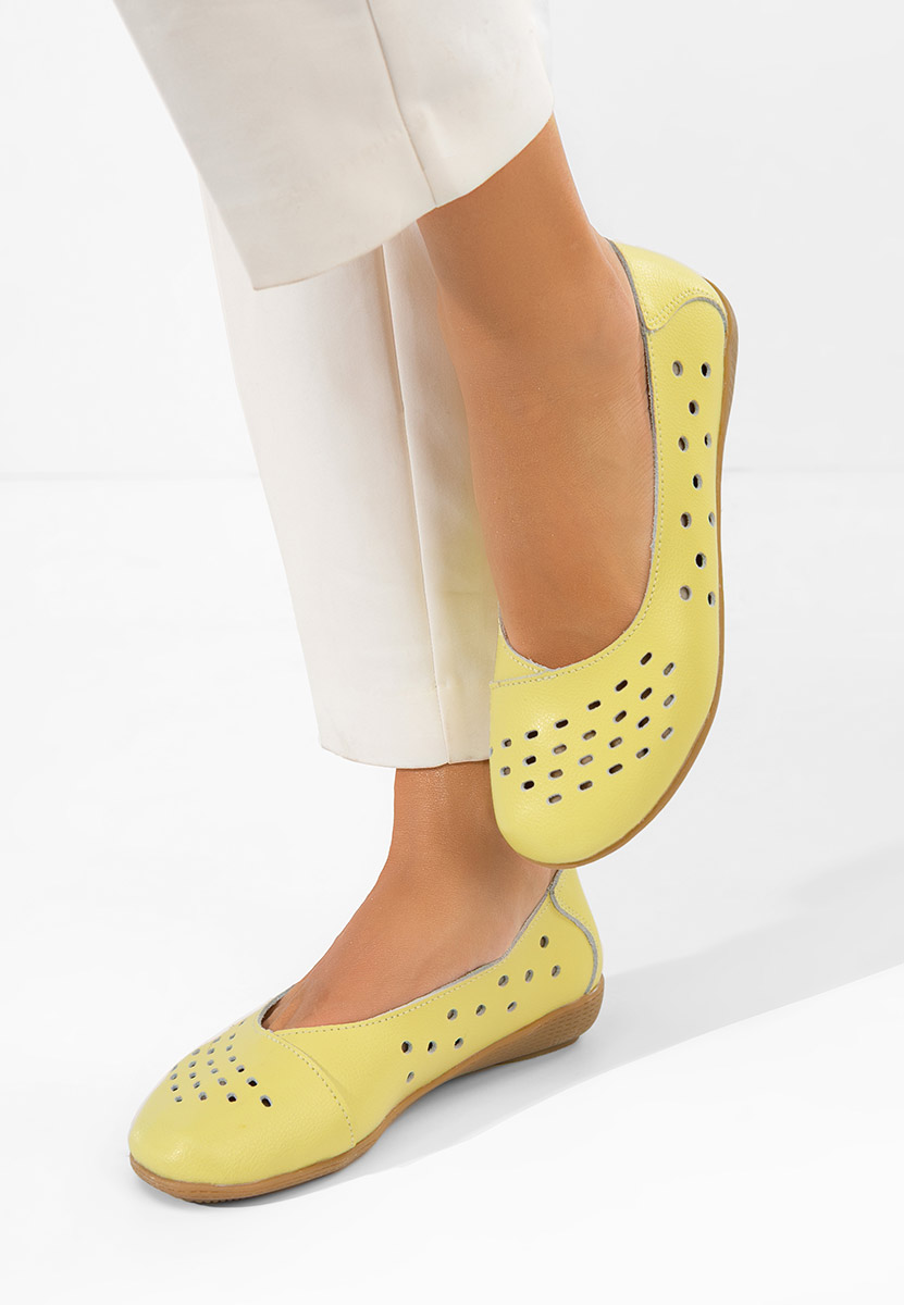 Žlutá dámské baleríny Andeia