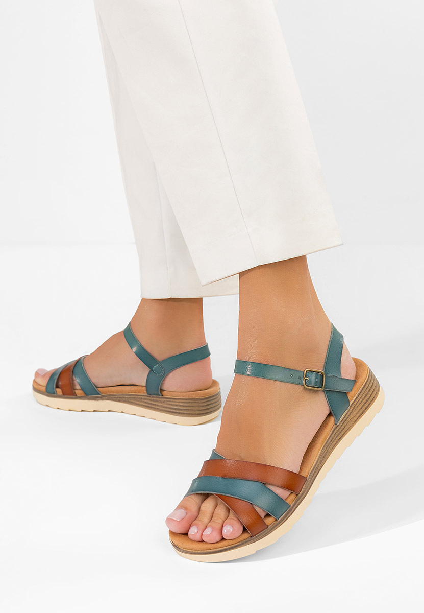 Modré kožené sandály Veriona