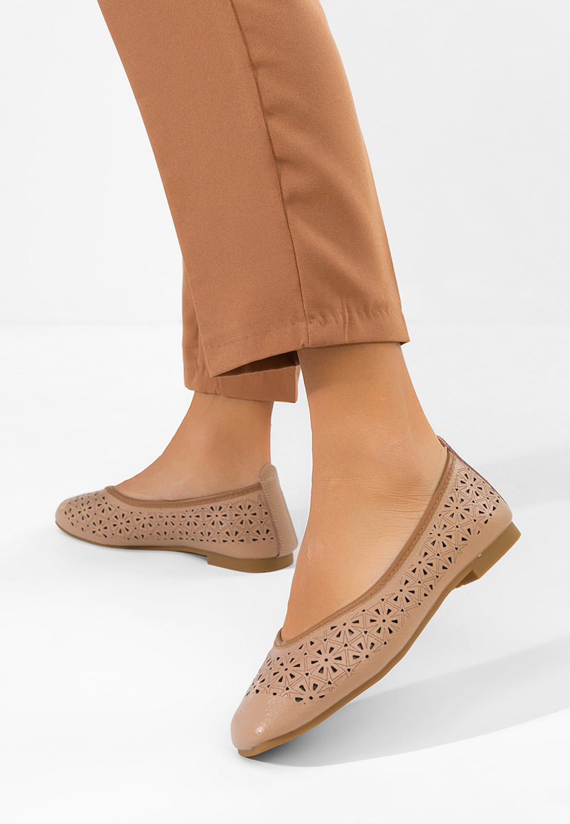 Béžové dámské baleríny Verioma V2