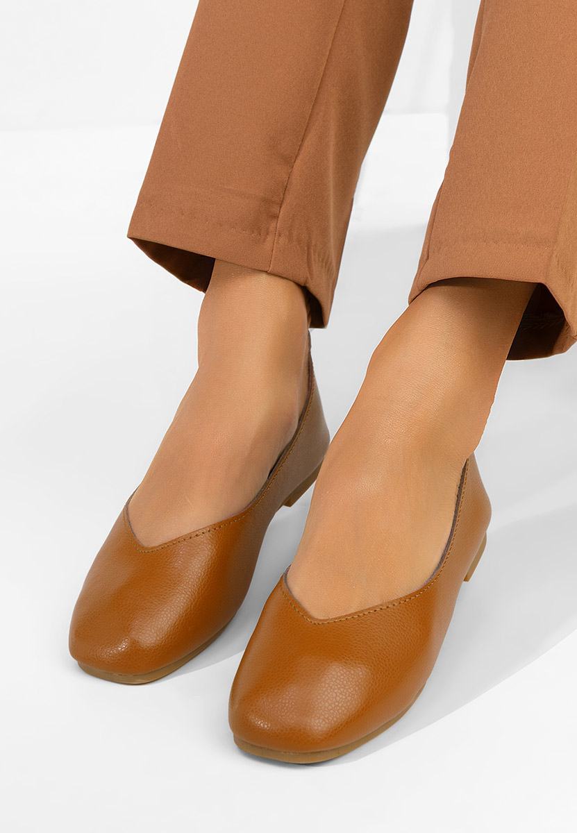 Hnedé dámské baleríny Gabiela