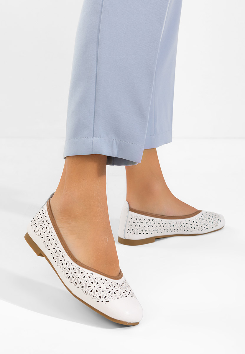 Bílé dámské baleríny Verioma