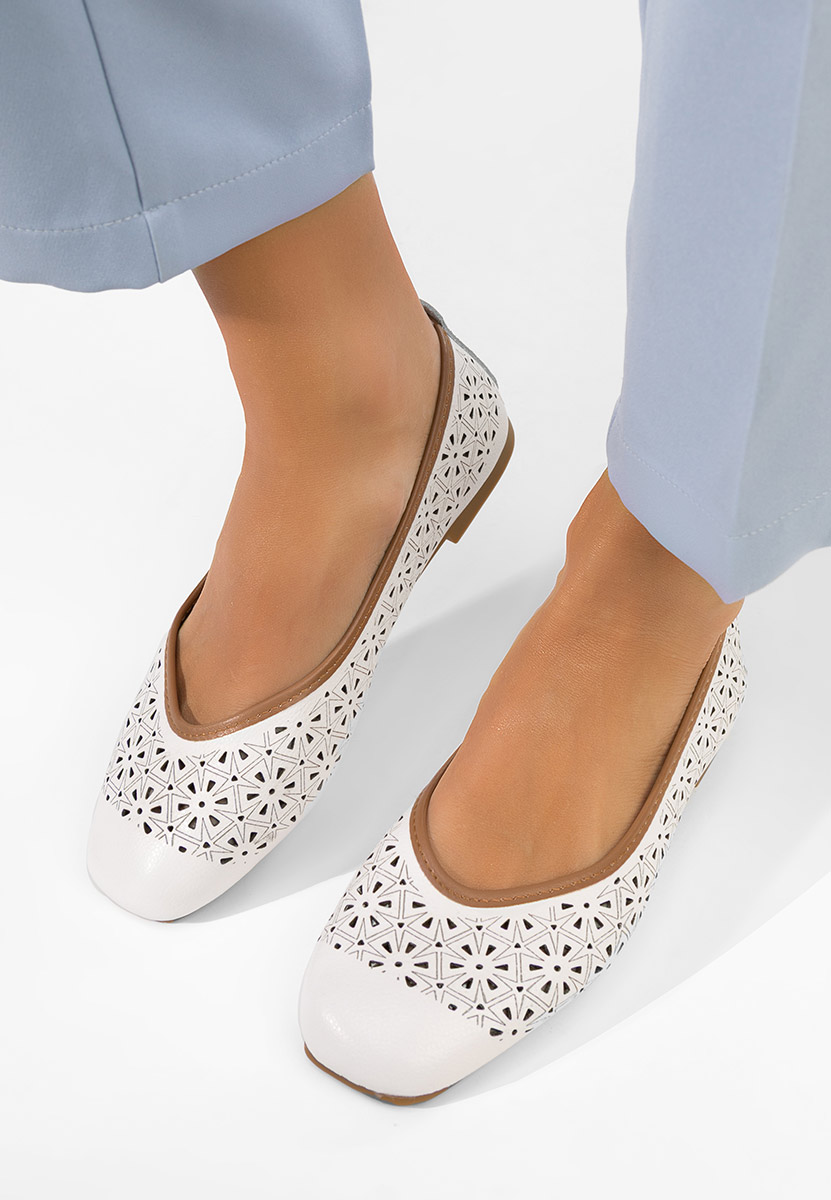 Bílé dámské baleríny Verioma