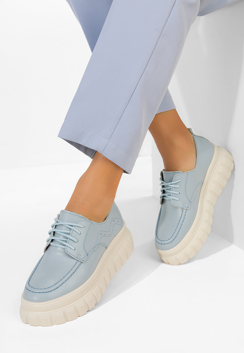 Modré mokasíny dámské kožené Camya