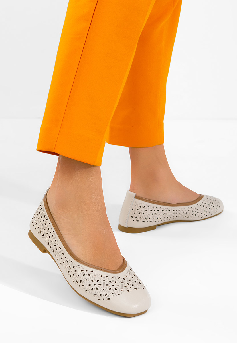 Béžové dámské baleríny Verioma