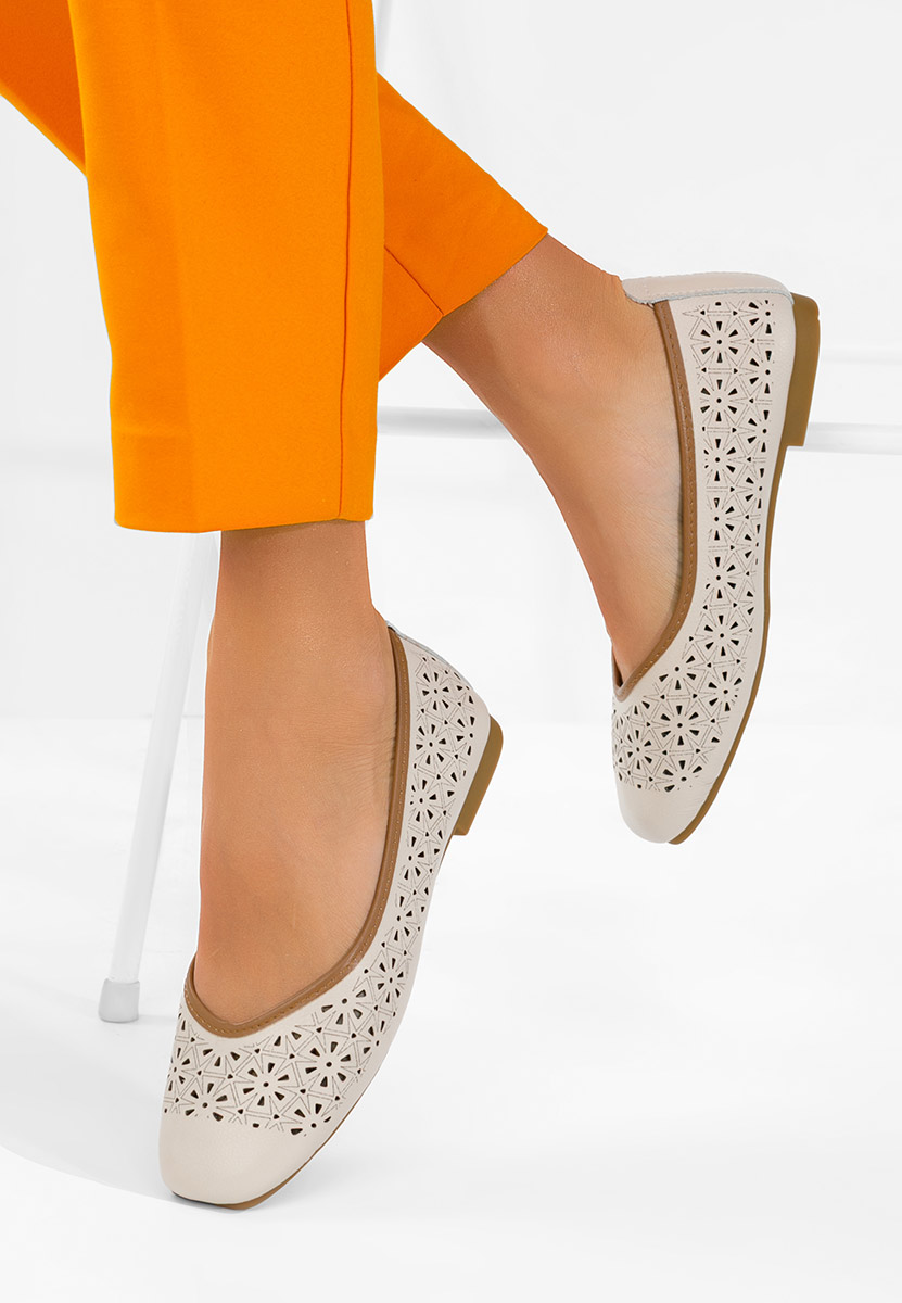 Béžové dámské baleríny Verioma