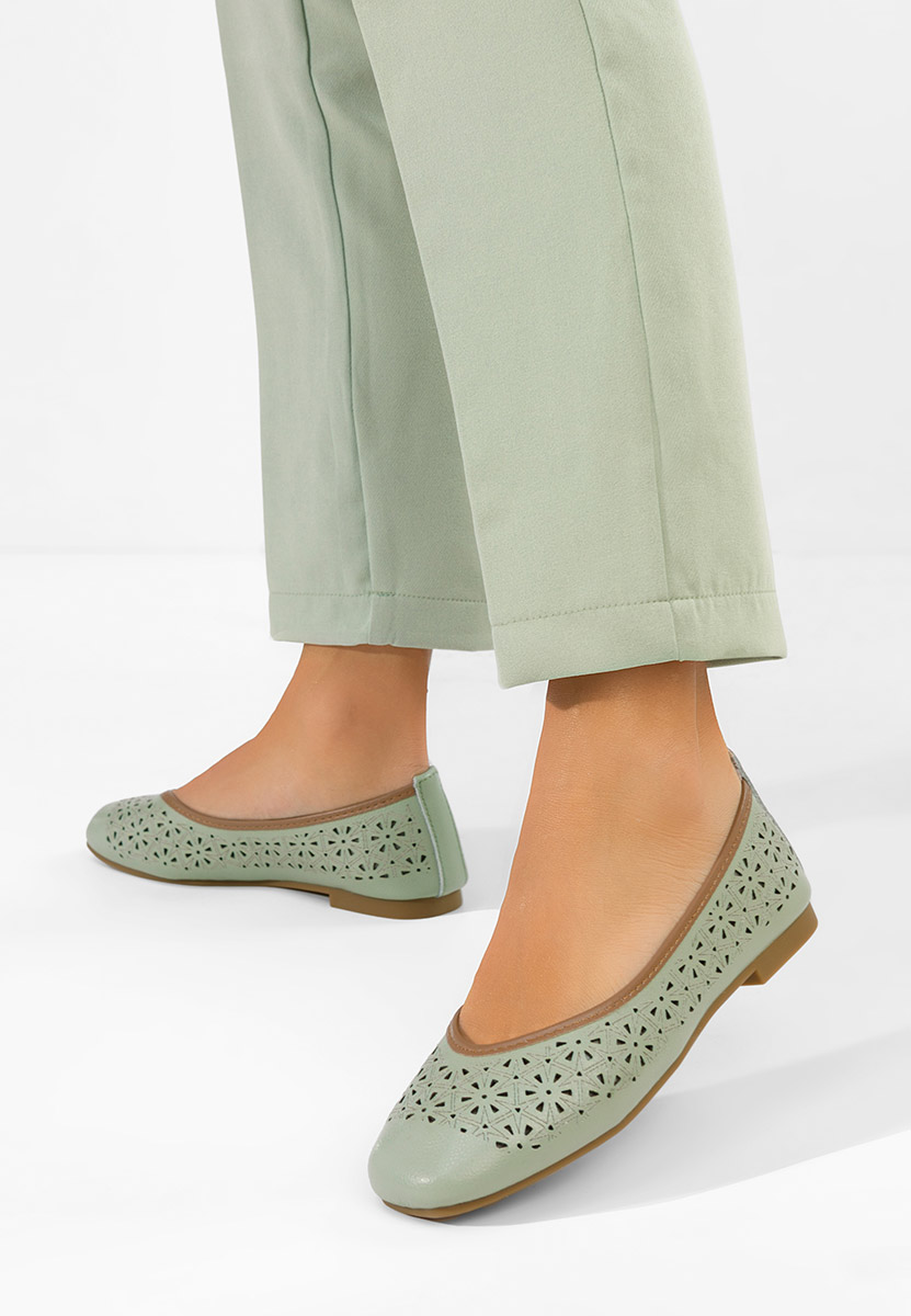 Zelené dámské baleríny Verioma