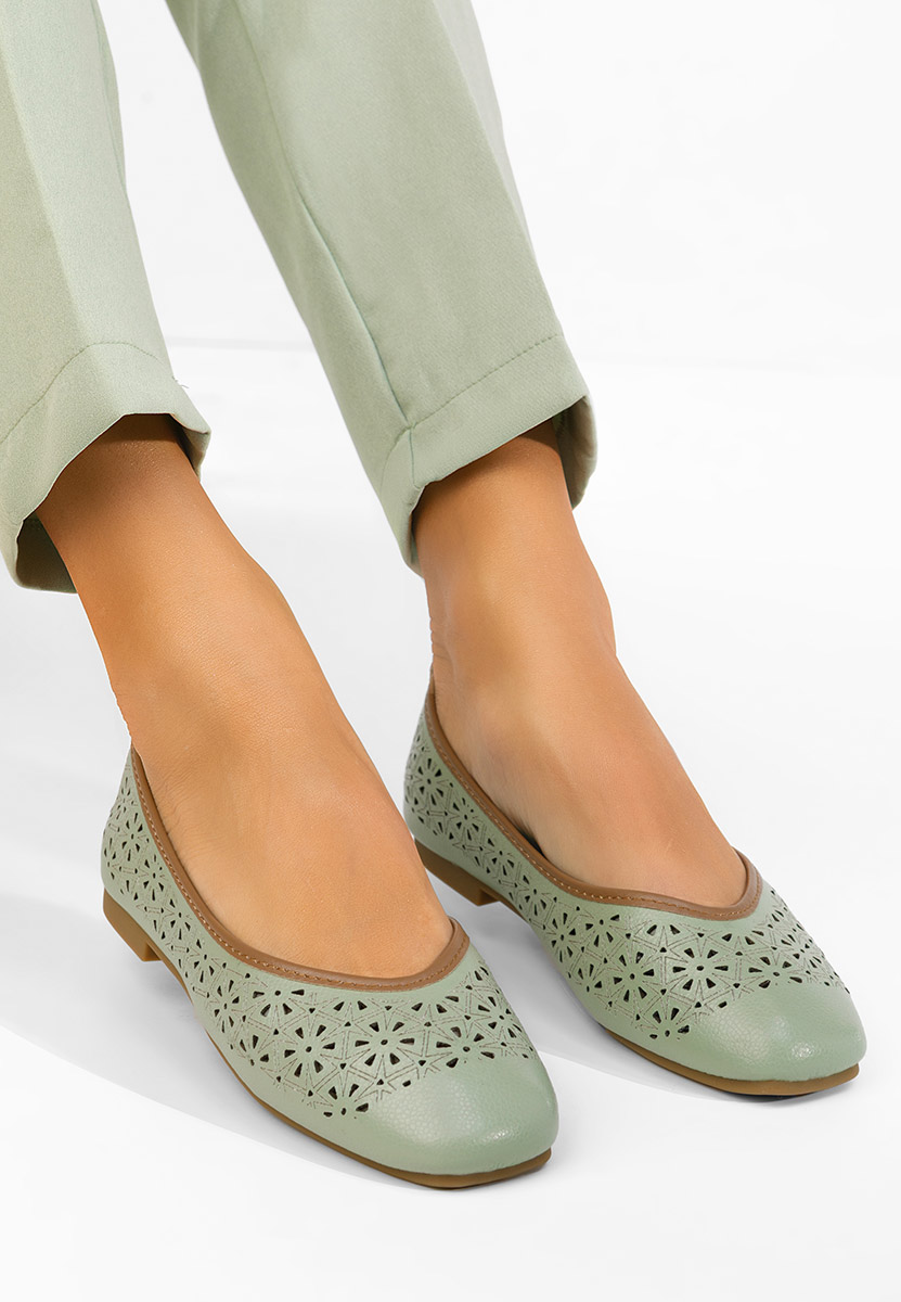Zelené dámské baleríny Verioma