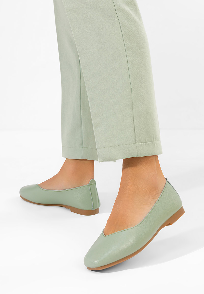 Zelené dámské baleríny Gabiela