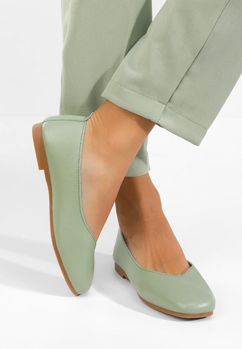 Zelené dámské baleríny Gabiela