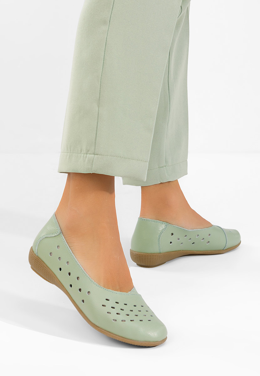 Zelené dámské baleríny Andeia