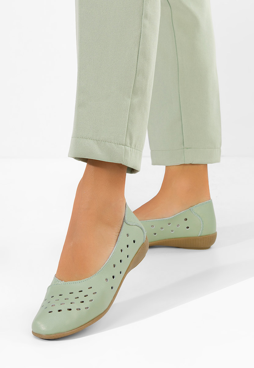 Zelené dámské baleríny Andeia