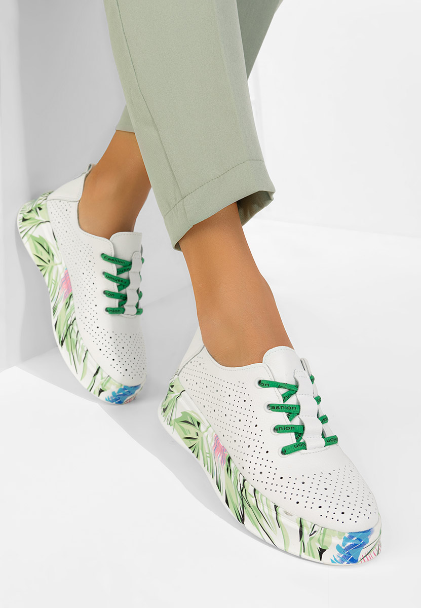 Bílé kožené dámské sneakersy Florinna