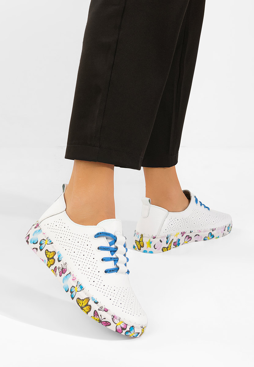 Bílé kožené dámské sneakersy Baty