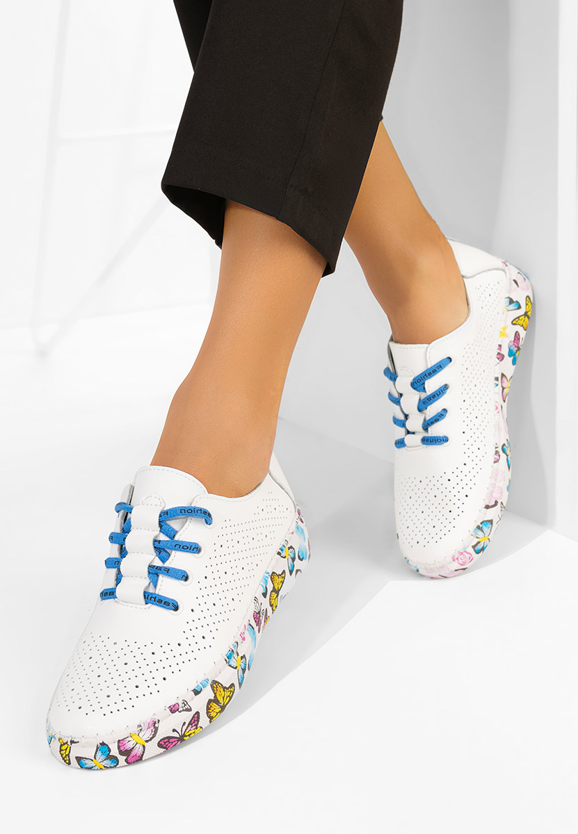 Bílé kožené dámské sneakersy Baty