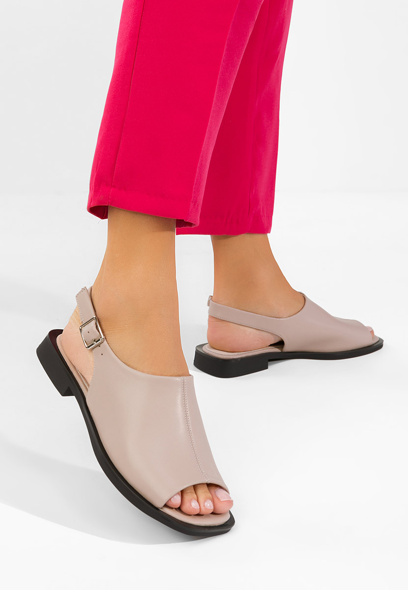 Béžové kožené sandály dámské Caylei