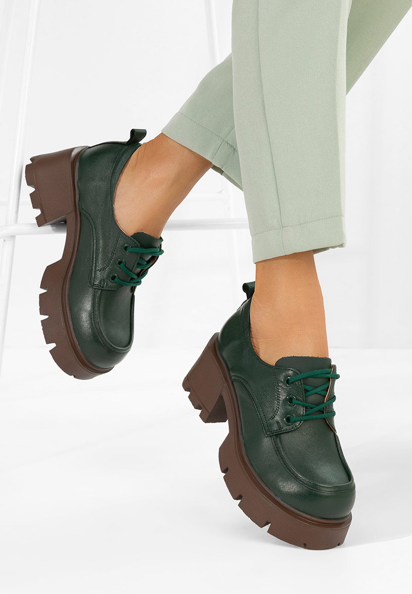 Zelené dámské mokasíny Lenovia