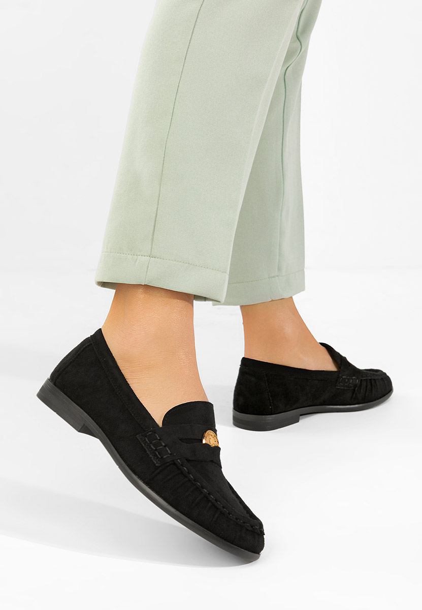 Černé mokasíny dámské Henaria